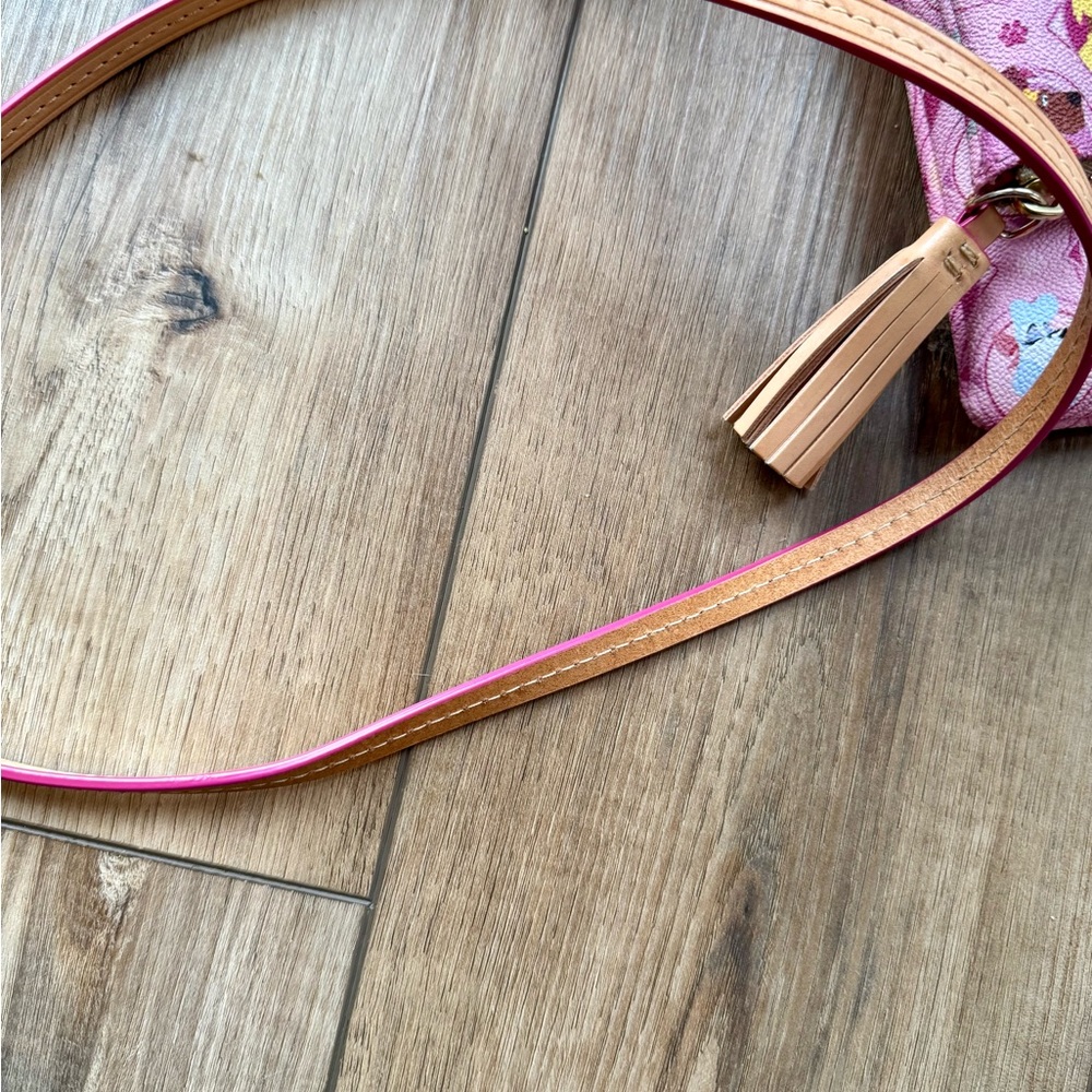 Dooney & Bourke Pink Dog Motif Crossbody with Tassel - Picture 3 of 8